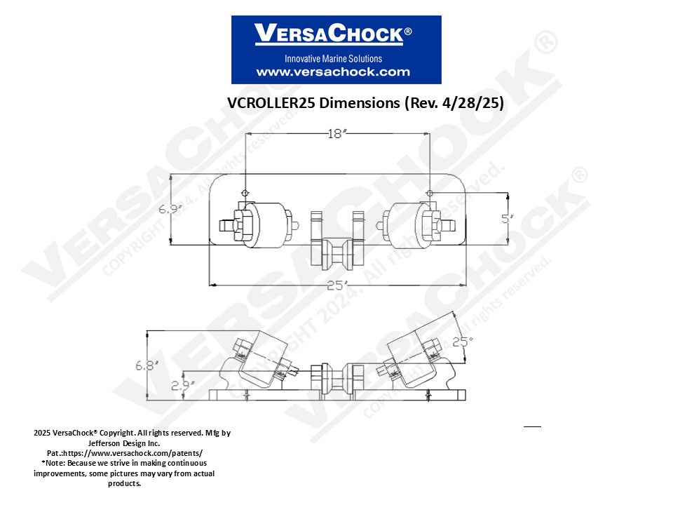 ROLLER KIT-25" WIDE