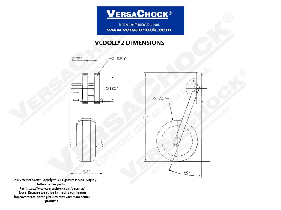 DINGHY DOLLY WHEEL KIT