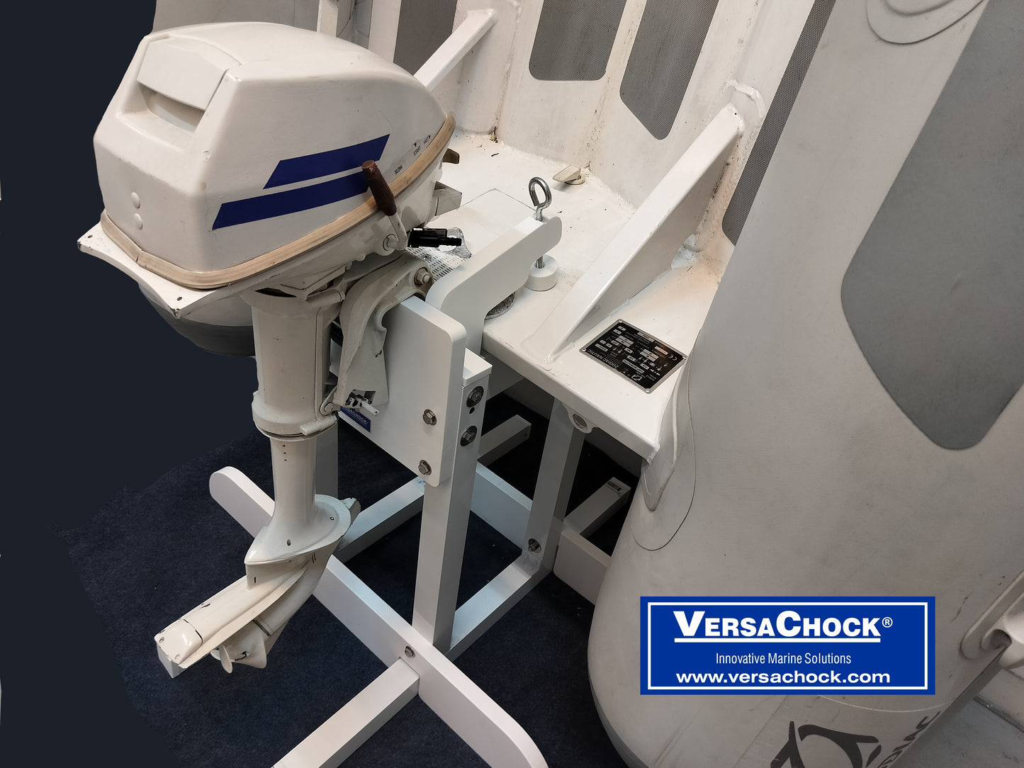 Vertical Dinghy and Outboard Stand