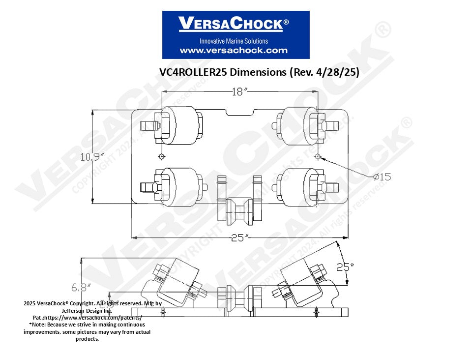 4 ROLLER KIT-25" WIDE