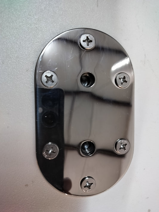 5" Oval Threaded Deck Plate